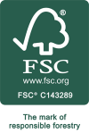 FSC certified logo show that Packrite, LLC is FSC certified
